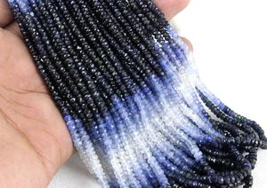 AAA Grade 14 "Long 1 Brin Naturel Bleu Saphir Facettes Rondelle Perles Étincelantes Tiers Certifié Bijoux De Haute Qualité - Product Image 6
