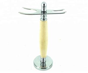 ชุดโกนหนวดสำหรับผู้ชายแบบมืออาชีพพร้อมที่จับไม้และแปรงโกนหนวดแบบปลอดภัยสำหรับผมสังเคราะห์มีขาตั้ง - Product Image 3