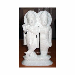 Idol-par de mármol blanco puro, Makrana, Dios Radha Krishna - Product Image 1