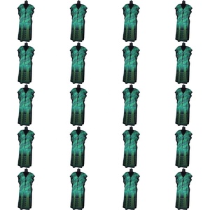 เสื้อชายหาดผ้าคอตตอนพิมพ์ลาย Kaftan ทรงยาวคอวีมีแสงแฟชั่นสูงไซส์ใหญ่พิเศษรอบเอวลดลง - Product Image 1