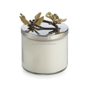Hoja de tarro vela frasco con tapa de metal - Product Image 3