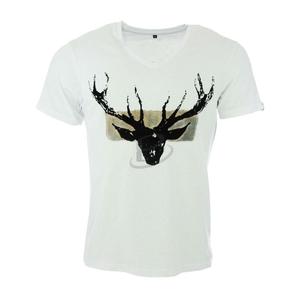 เสื้อยืดสีขาวสำหรับผู้ชายเสื้อยืดผ้าคอตตอนสี100% เสื้อพิมพ์โลโก้แบบเรียบ - Product Image 3