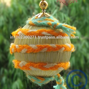 ลูกบอลแขวนทำมือคริสต์มาสอินเดียเครื่องประดับหรูหราสำหรับตกแต่งบ้านตามเทศกาล - Product Image 1