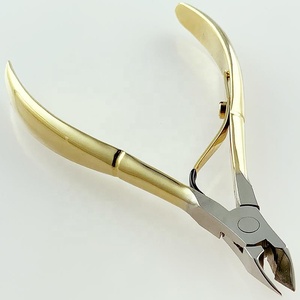 เครื่องมือตัดเล็บแบบพรีเมี่ยมคีมตัดหนังกำพร้าแบบสีทองสำหรับทำเล็บเท้าทำเล็บมือกำจัดผิวด้วยเลเซอร์สำหรับนิ้วมือ - Product Image 1