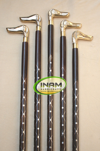 Bastones de madera con incrustaciones de latón para caminar, bastones para caminar únicos - Product Image 2