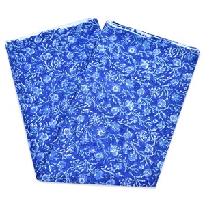 Tela azul índigo de algodón con estampado de bloques indios de buena calidad, patrón Floral hecho a mano, cortinas ligeras de gasa, camisas artesanales - Product Image 1