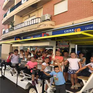 Los niños PEDAL de bicicleta tándem ciclo para niños fiesta de transporte craw