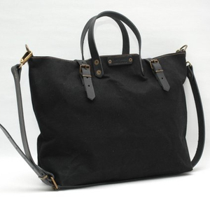 Waxed Canvas <b>Tote</b> <b>Bag</b> with 100% Cow Genuine Leather Handles and Closures Convenient & Easy to Carry LHB-0078 - Product Image 1