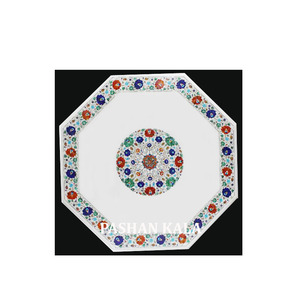 หินอ่อนสีขาวรูปทรงแปดเหลี่ยมสำหรับตกแต่งบ้านและร้านอาหาร - Product Image 1