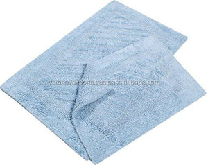 Alfombrillas de baño personalizadas de lujo 100% algodón absorbentes y antideslizantes con patrón sólido - Product Image 1