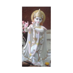 พระเจ้ากฤษณะหินอ่อนประติมากรรมไอดอล - Product Image 1