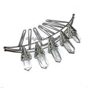 คริสตัลควอตซ์5ดินสอเงินมงกุฎฮวงจุ้ยรักษาพลอย - Product Image 1