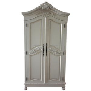 <b>White</b> Bedroom Furniture of French Rococo Furniture <b>Wardrobe</b> - Product Image 1