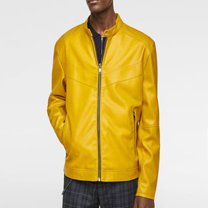 Chaqueta Bomber de Cuero Curtido con Cremallera para Hombre, Diseño Personalizado, Cuero Vacuno, Relleno de Poliéster y Algodón Ecológico, Talla Grande, Impermeable - Product Image 1