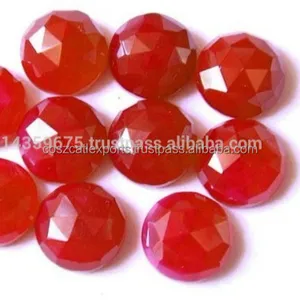天然红色玛瑙珠宝白石收藏风格切割松散凸圆形供应商所有切割、尺寸和质量