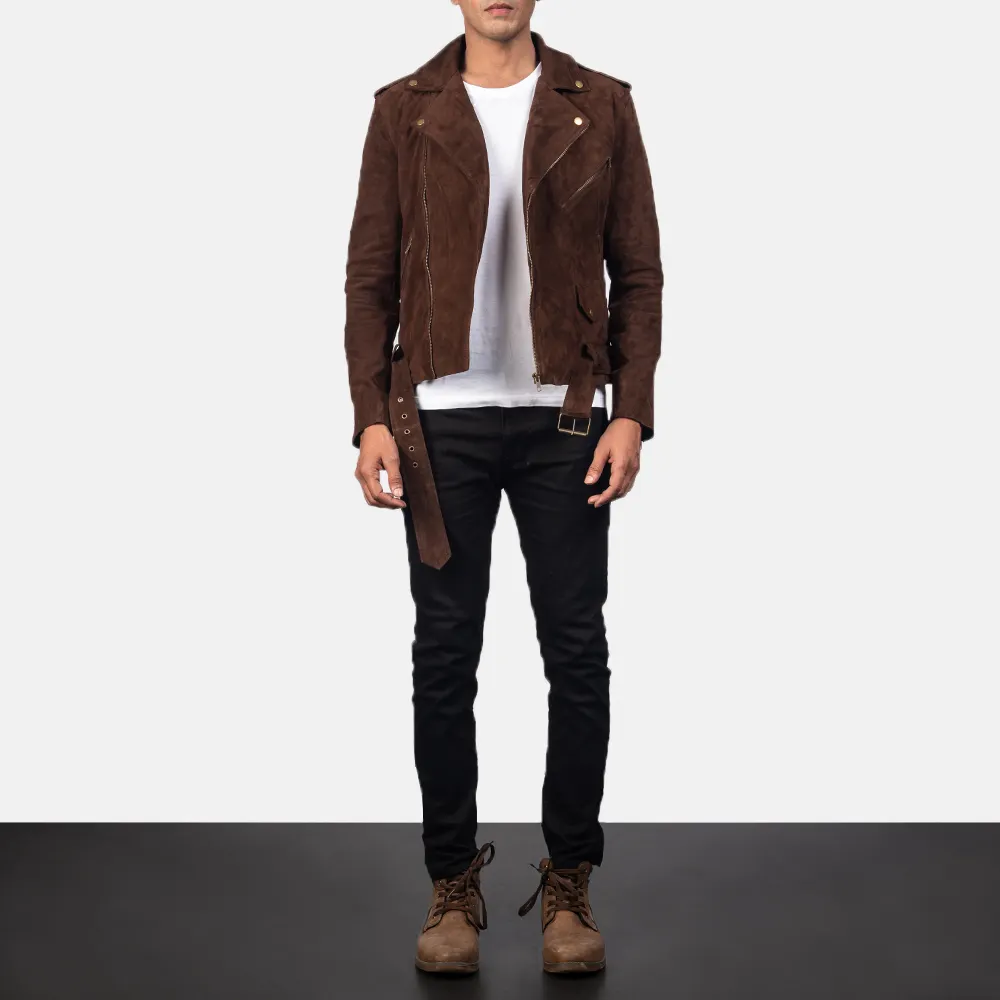 Top Quality Vintage Style Suede Biker Jacket For Men With Goat skin 100% Leather - Wholesale Price