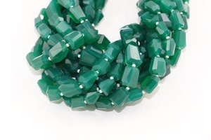 14 pouces de Long en Onyx vert naturel, pépites en forme de perles, fabrication de bijoux faits à la main, vente en gros, qualité supérieure - Product Image 5