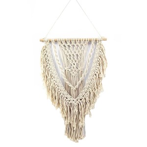 Cuerda de macramé de algodón grande ecológica hecha a mano, decoración para el hogar, decoración colgante de pared de la India, accesorios artesanales - Product Image 4