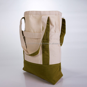 Bolsas de lona de algodón con asa de cuerda y cierre de hombro/cremallera hechas en Vietnam - Product Image 2