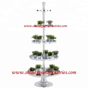 Thiết Kế Mới Vàng Cao <span class=keywords><strong>5</strong></span> Tier Kim Loại Thân Thiện Với Môi Không Thấm Nước Hiển Thị Đứng Lớn Món Tráng Miệng Chủ <span class=keywords><strong>Cupcake</strong></span> Tháp Cho Đại Tổ Chức Sự Kiện Đám Cưới - Product Image 5