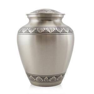 โลหะ Pewter ขนาดใหญ่ขายโลหะเคลือบพิมพ์สําเร็จรูปโคลนเผาไหม้พร้อมฐานของที่ระลึกงานศพโคลนเถ้ามนุษย์ - Product Image 1