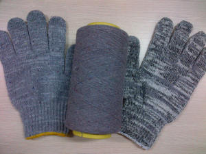 NE 6/1 Guantes de hilo mezclado de polialgodón reciclado ecológico Varios estilos en Gris Carbón Otros colores Tejido de punto Venta - Product Image 5