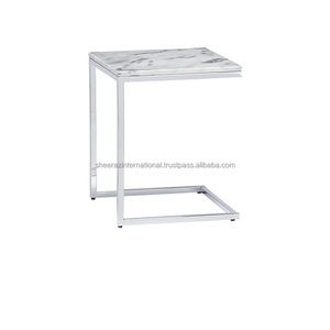 Modern Style Bed & <b>Sofa</b> <b>Side</b> Metal <b>Table</b> with Marble Top <b>for</b> Low Spaces & Various Rooms Tea <b>Table</b> <b>for</b> Your Home - Product Image 3