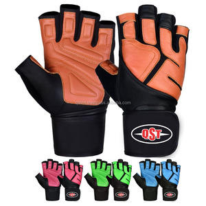 Personalizable medio dedo guantes de fitness de cuero Palma protección para gimnasio entrenamientos deportes al aire libre para culturismo características personalizadas - Product Image 1
