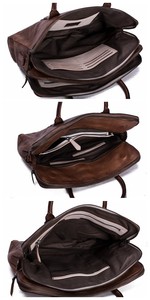 Retro <b>Mens</b> Canvas <b>Leather</b> Laptop <b>Messenger</b> <b>Bag</b> - Product Image 3