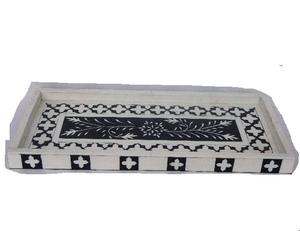 Xương Inlay Khay Thiết Kế Hoa Mẫu Màu Sắc Kích Thước Có Thể Được Tùy Chỉnh Xương Inlay Phục Vụ Khay Ấn Độ Xương Khay - Product Image 2