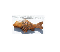 De Madera de pescado Estatua tallada a mano escultura estatuilla mar marino océano pesca tema arte tallado en madera, Perú