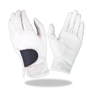 Guantes de golf de cuero completo Cabretta Premium Color blanco con material Premium - Product Image 1