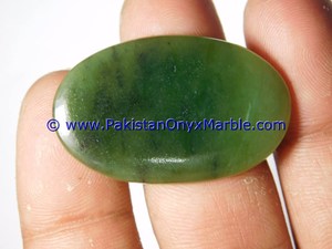 Cabujón Ovalado Verde Pulido de Jade Nefrita Natural, Piedra Preciosa Mineral de Cuarzo, Cabujones de Jade Nefrita Sueltos - Product Image 6