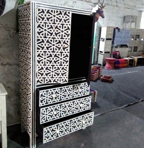 Mesa de centro con incrustaciones de hueso para muebles de metal de estilo moderno indio con altura ajustable para uso en la sala de estar del hogar - Product Image 3
