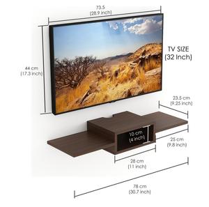 Wall TV Entertainment Unit With <b>Set</b> Top Box Stand <b>Shelf</b> - Product Image 4