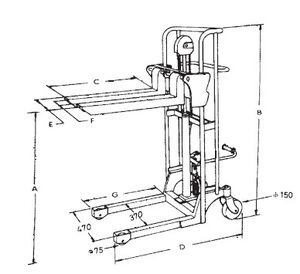 Apilador Manual hidráulico, carretilla elevadora Manual pequeña diseñada con mesa de elevación de garantía - Product Image 3