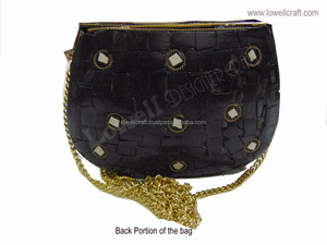 <b>Envelope</b> Box Black <b>White</b> Personalized Women Handbag Black Chip Mosaic Metal Clutch Evening Bag Box Purse - Product Image 4