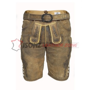 Cuero de vaca dividido bordado antiarrugas para hombre de talla grande para Oktoberfest festivales bávaros amigables con la maternidad - Product Image 1