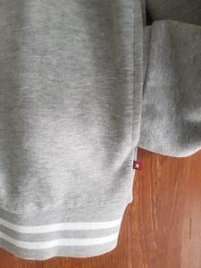 Lote de jersey con etiquetas de marca para hombre, jersey con cierre y cremallera, cuello redondo, manga larga, Jersey de algodón de colores sólidos grises, disponible en banda de 240 V - Product Image 3