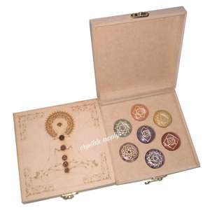 Piedras de chakra con caja: venta al por mayor Chakra curación de cristal de Chakra piedras para la meditación de los cristales de la India - Product Image 3