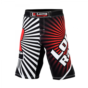 Short MMA en polyester de haute qualité, vêtement d'entraînement confortable pour les arts martiaux, technique de sublimation avec logo personnalisé disponible OEM - Product Image 1