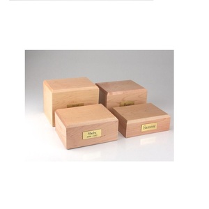 Urna de cremación de madera rosa, suministros funerarios, Brassworld, India - Product Image 6