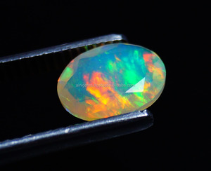 Piedra preciosa facetada de ópalo etíope natural-Gemas de ópalo de corte ovalado Welo-Piedra de ópalo de alta calidad para colgante y joyería fina - Product Image 2