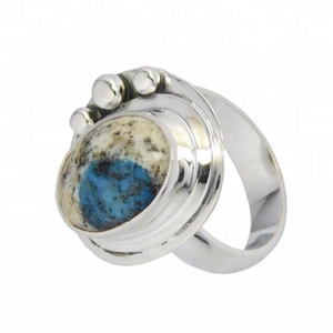 เครื่องประดับที่ออกแบบมาเพื่อความงามแหวนพลอยแจสเปอร์ K2แท้เครื่องประดับเงินสเตอร์ลิง925แข็งแหวน Vermeil นิรันดร์ - Product Image 3