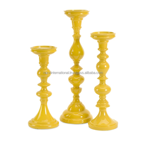สีเหลืองผงเคลือบชุด3เทียนยืน - Product Image 1