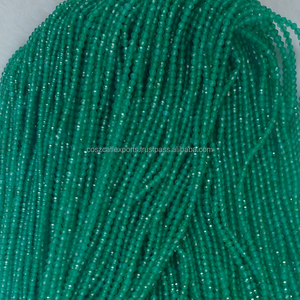 Piedras naturales de ónix verde para hacer joyas, piedras curativas, hilo de cuentas redondas lisas, collar de la mejor calidad - Product Image 2