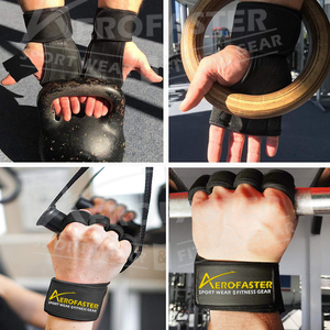 Aero Emerge Cómodos guantes de levantamiento de pesas PU Cuero Cross Training Fitness Grips Equipo fuerte Accesorios - Product Image 5