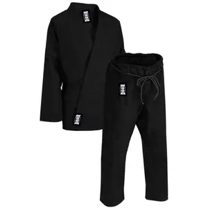 En gros noir cci jitss kimono pré-rétréci à armure simple/or/ripstop tissu bjj kimono judo DG-3008