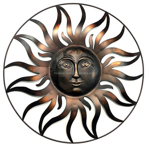 Décoration murale en métal Sun pour décoration intérieure ou extérieure - Product Image 2