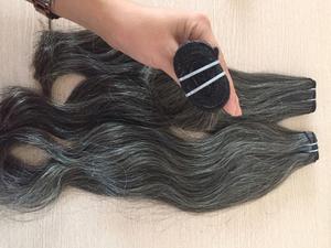 Dei capelli di Remy 100 estensioni dei capelli umani di prezzi, a buon mercato Vietnam virgin dei capelli di trama, doppio disegnata grigio di tessitura dei capelli umani - Product Image 2